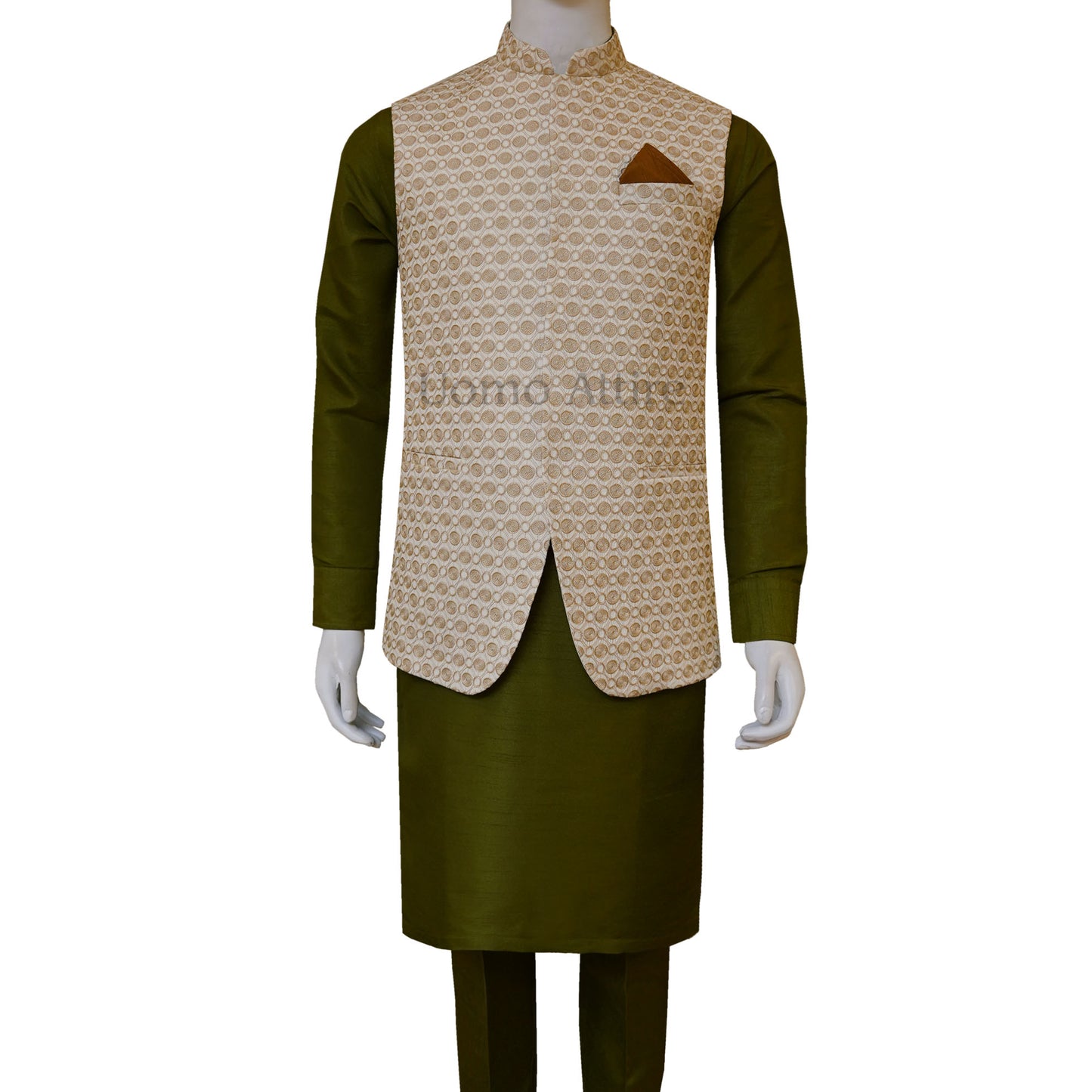 Best Fully Embroidered Fabric Waistcoat for Men | Waistcoat with Kurta Pajama