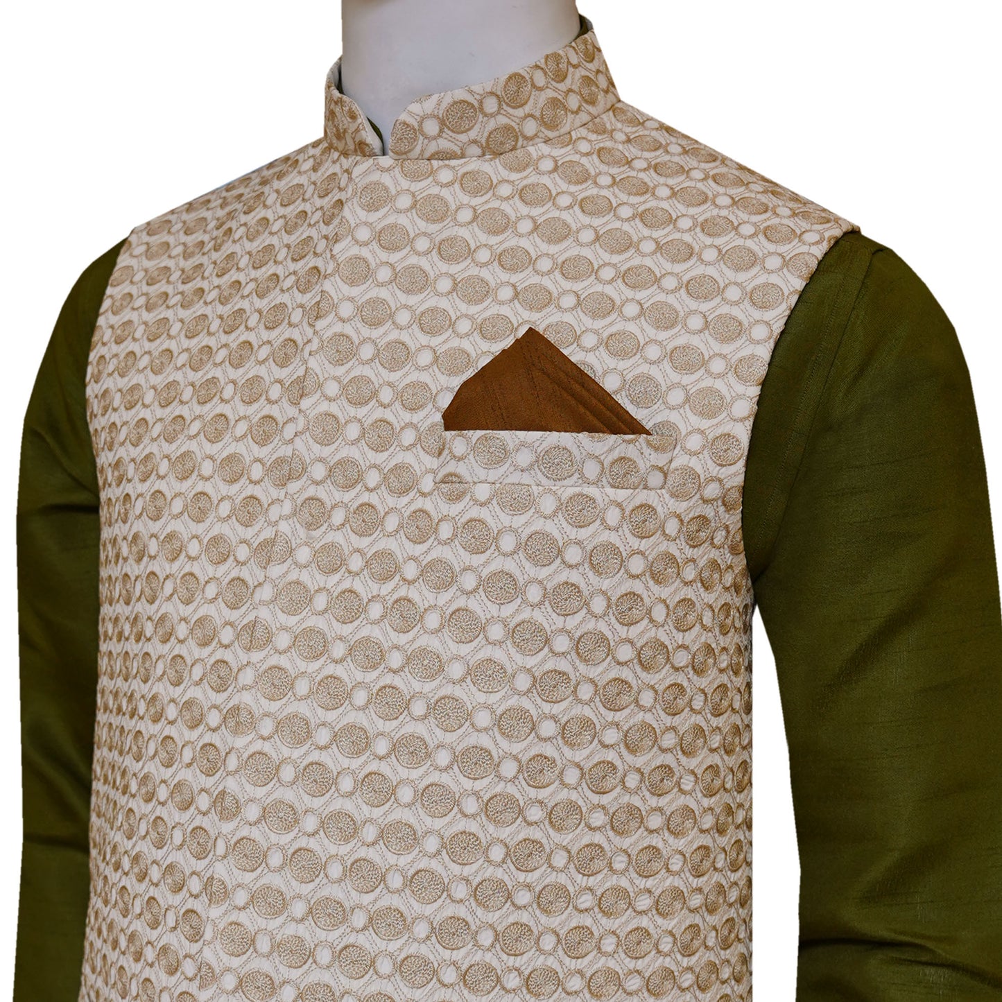 Best Fully Embroidered Fabric Waistcoat for Men | Waistcoat with kurta pajama