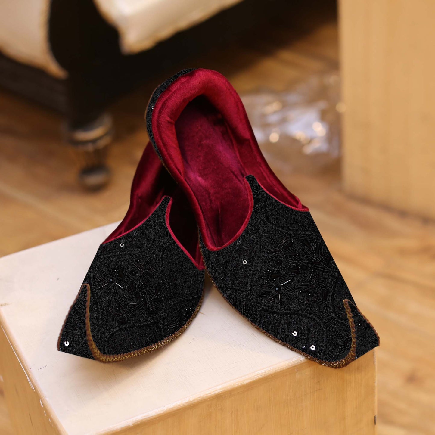 Black Handmade Wedding Shoes for Groom