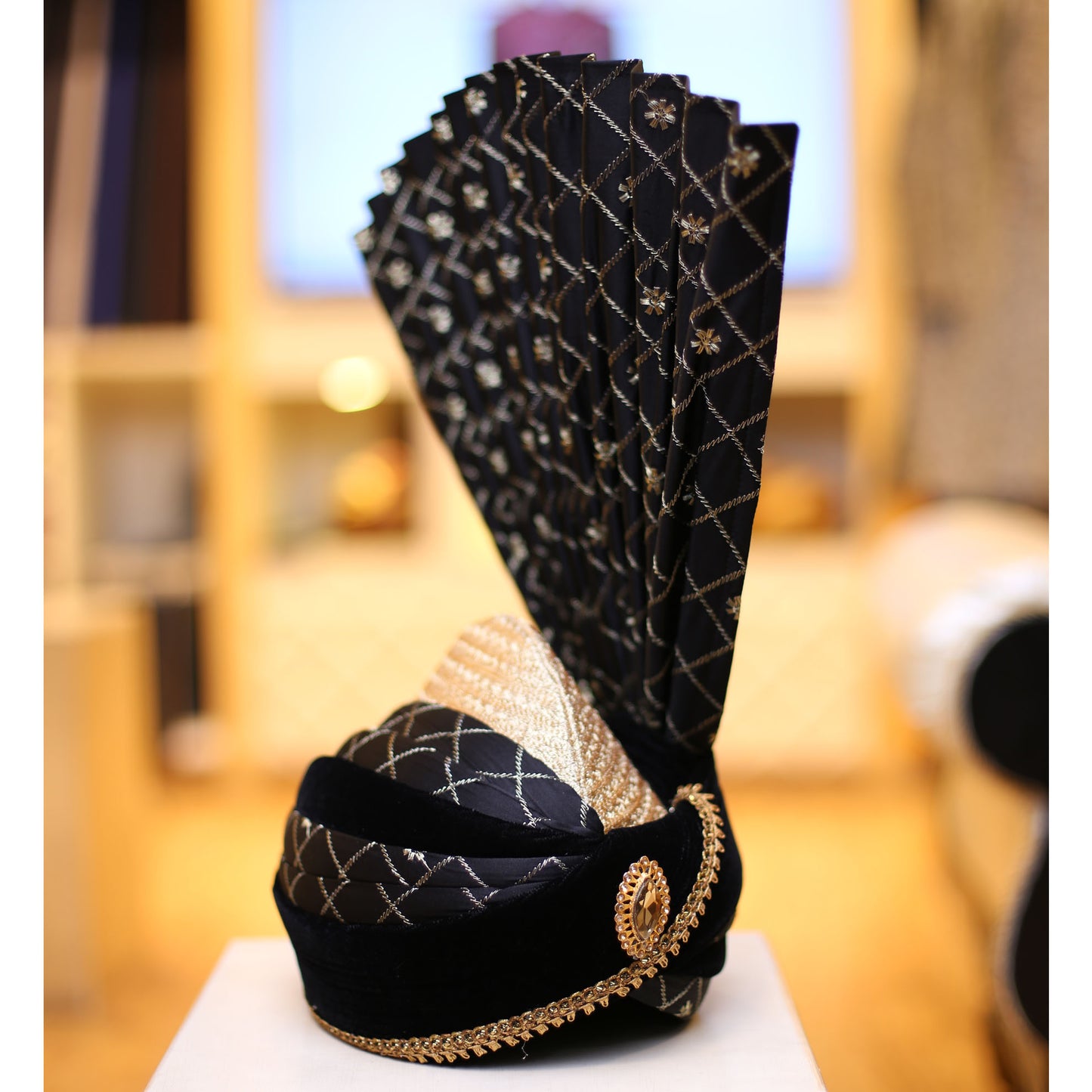 Black Velvet Wedding Sherwani for Groom