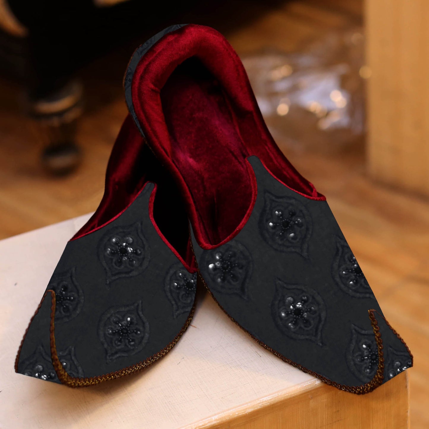 Black Wedding Khussa for groom
