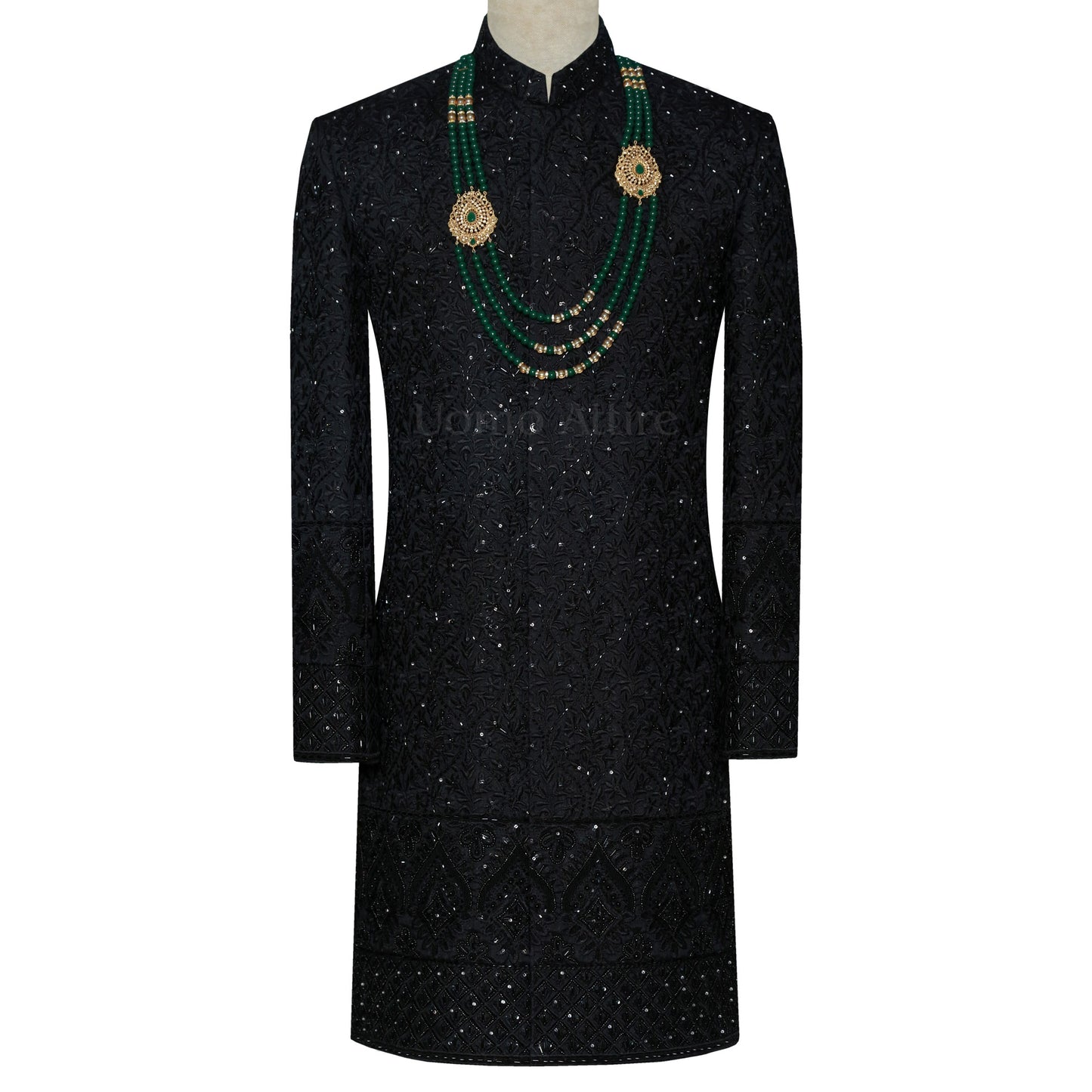 Black Wedding Sherwani for Groom