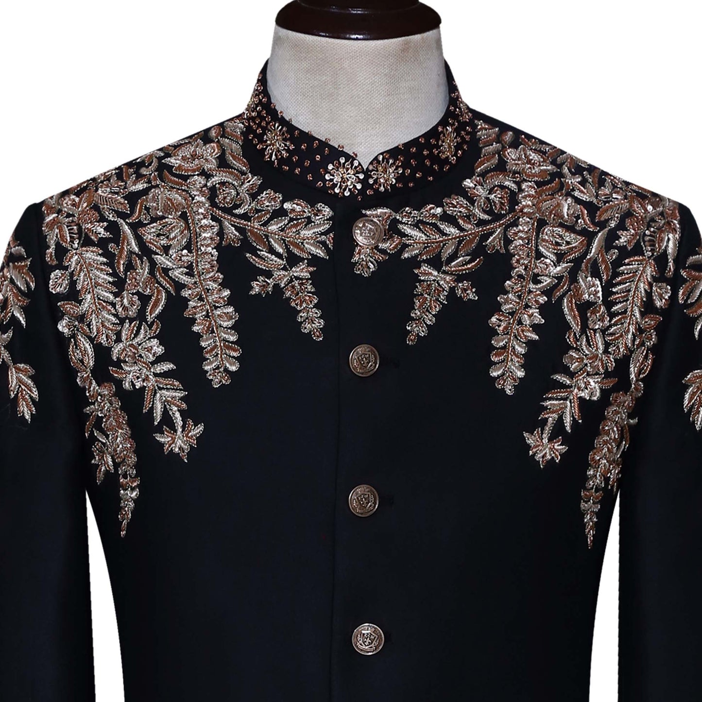 Black Designer Prince Coat with Pants for Groom and Party in USA