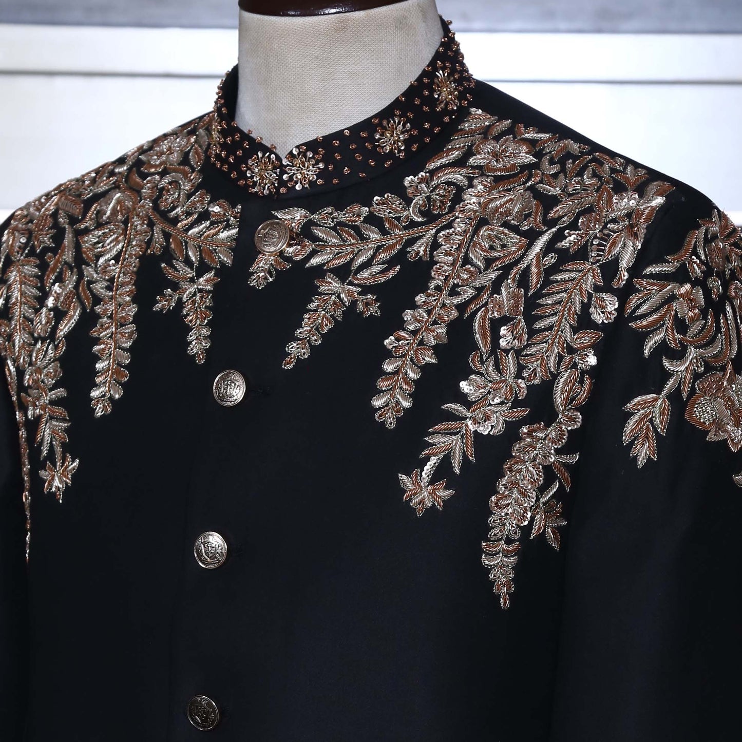 Black Designer Prince Coat with Pants for Groom and Party in USA