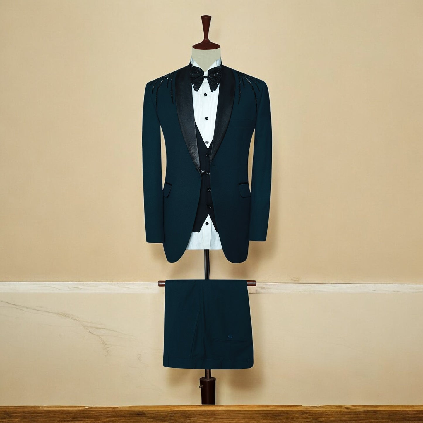 Custom-Tailored Emerald Green Tuxedo for Men