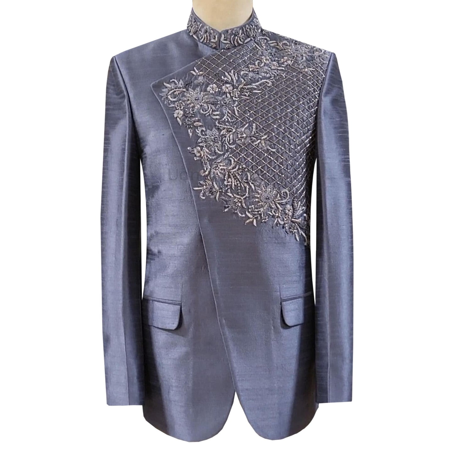 Customized grey prince coat for elegent look | Gray Prince Coat for Groom