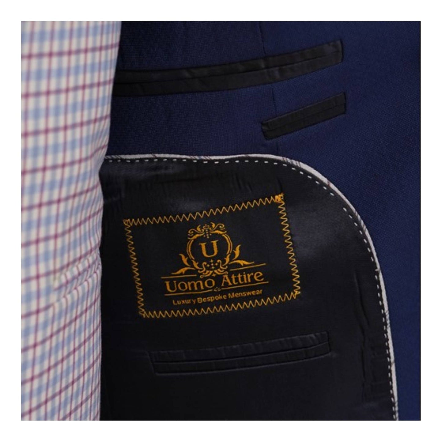 Custom made blue wedding suit for groom inside linning fashion| Best custom wedding suit for groom