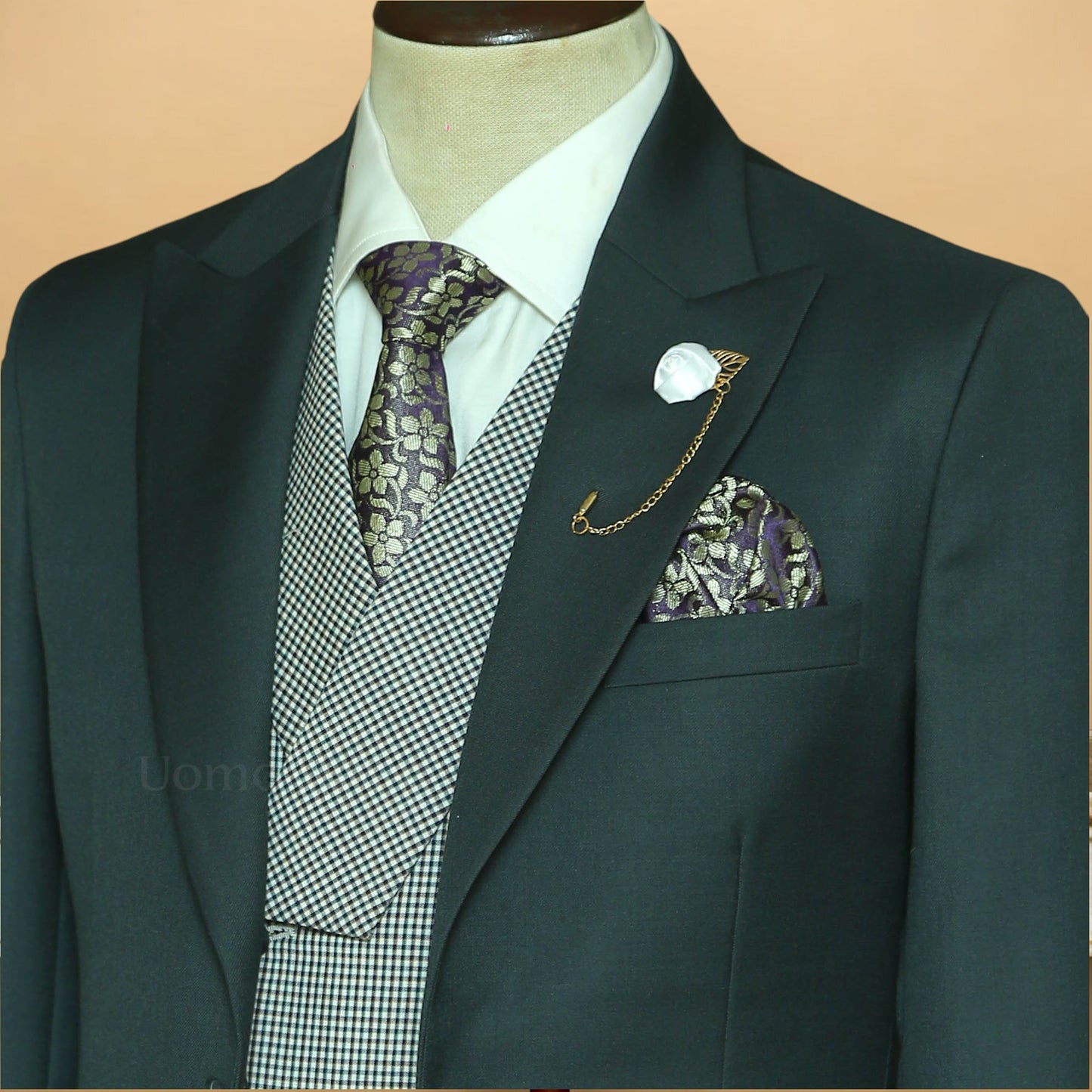 Emerald Green 3 Piece Suit for Men