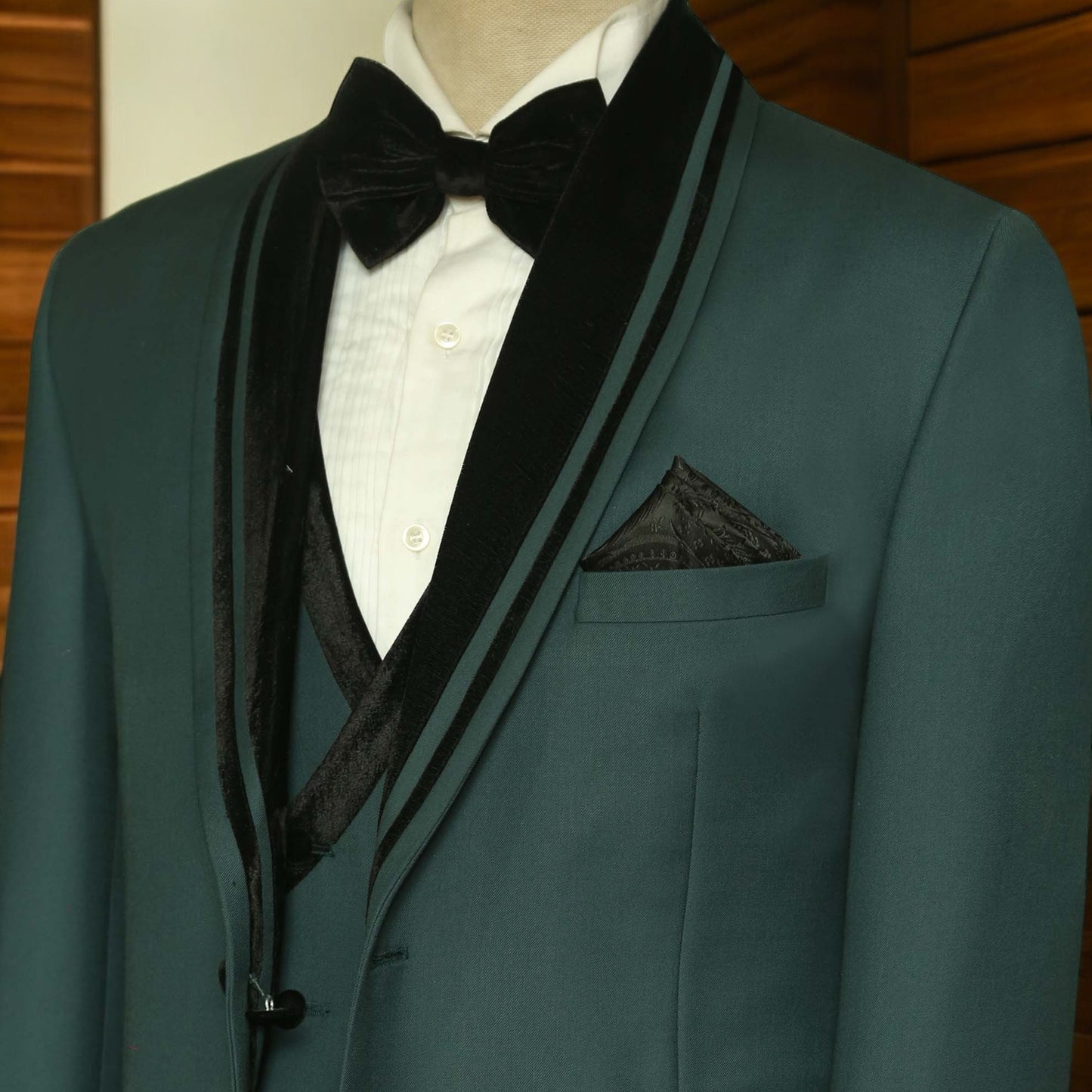 Emerald Green Tuxedo 3-Piece Suit for Men with Pants