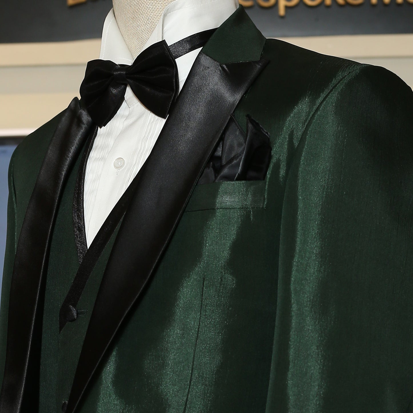 Forest Green Tuxedo Suit with Black Shawl Collar | Green Tuxedo Suit