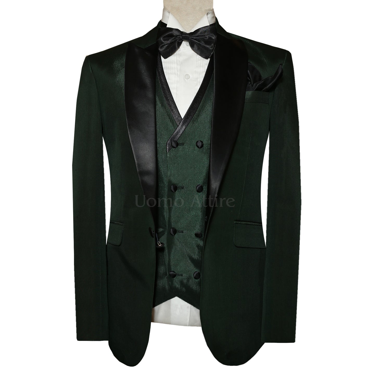 
                  
                    Forest Green Tuxedo Suit with Black Shawl Collar
                  
                