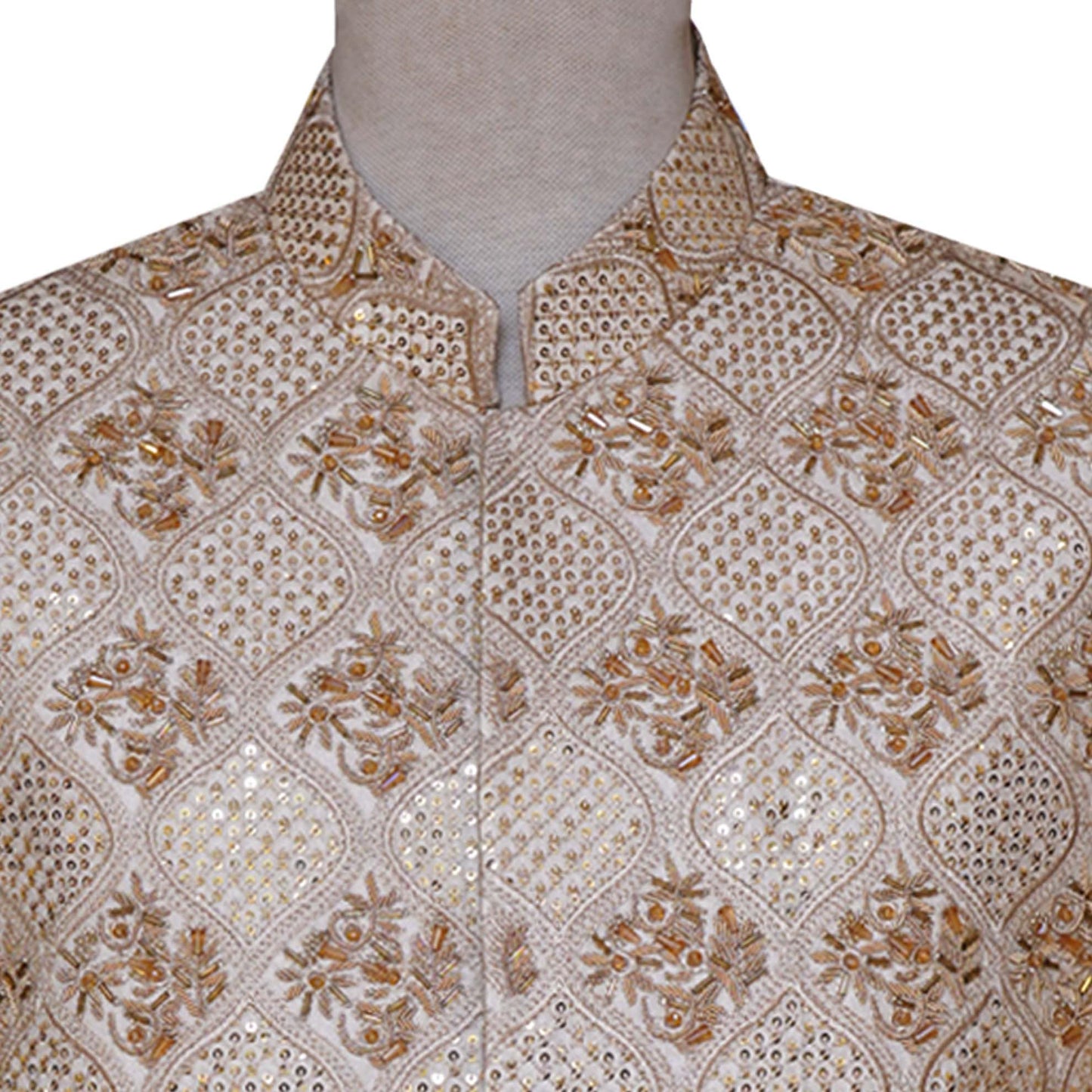 Fully embellished and embroidered golden prince coat 3