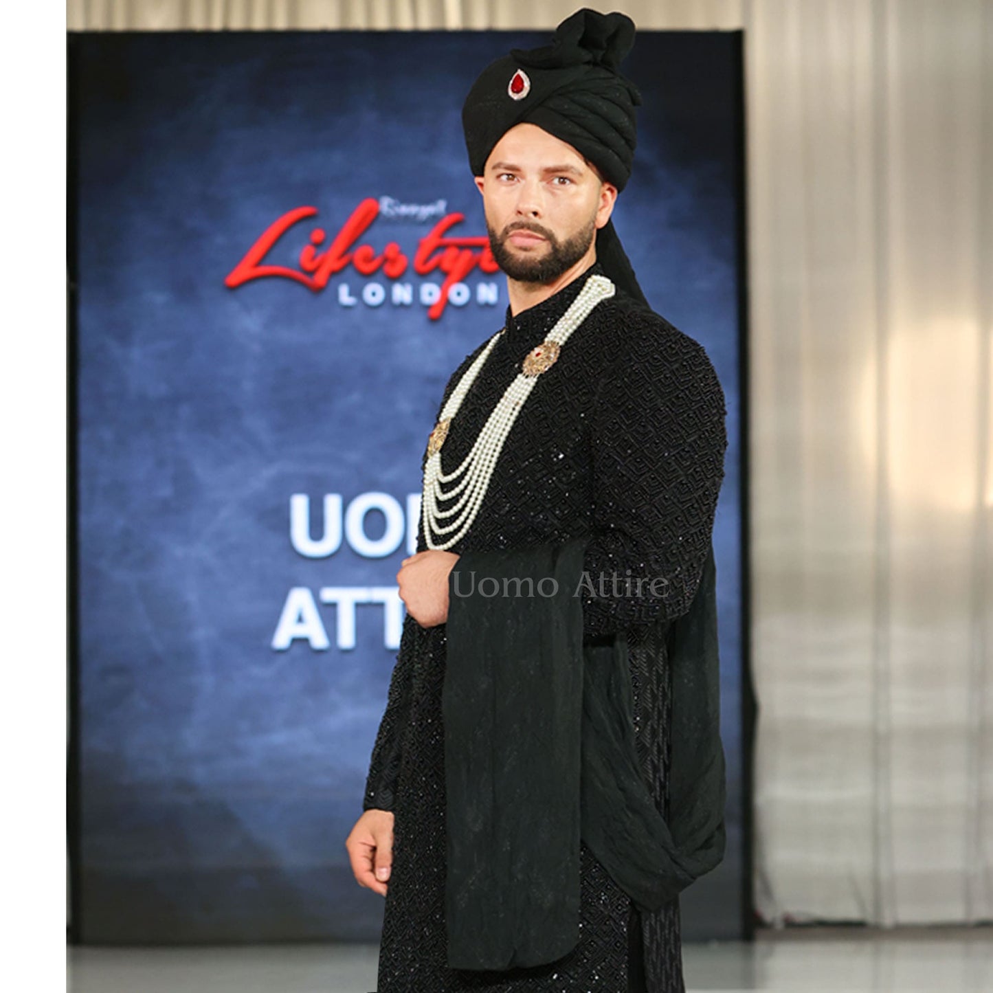 Black Short Sherwani for Groom | Black Sherwani for Groom