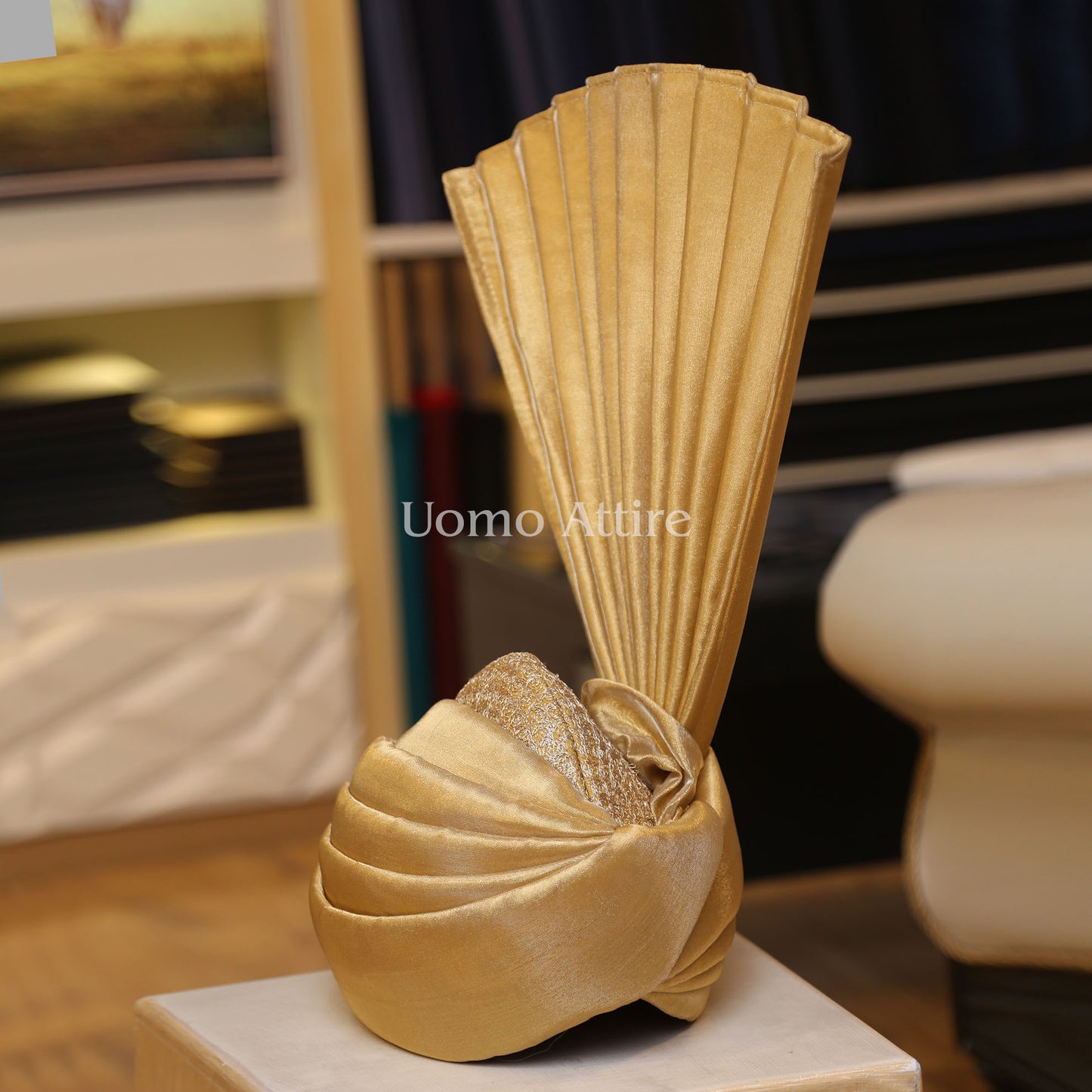 Golden Aitchison Turban for Groom