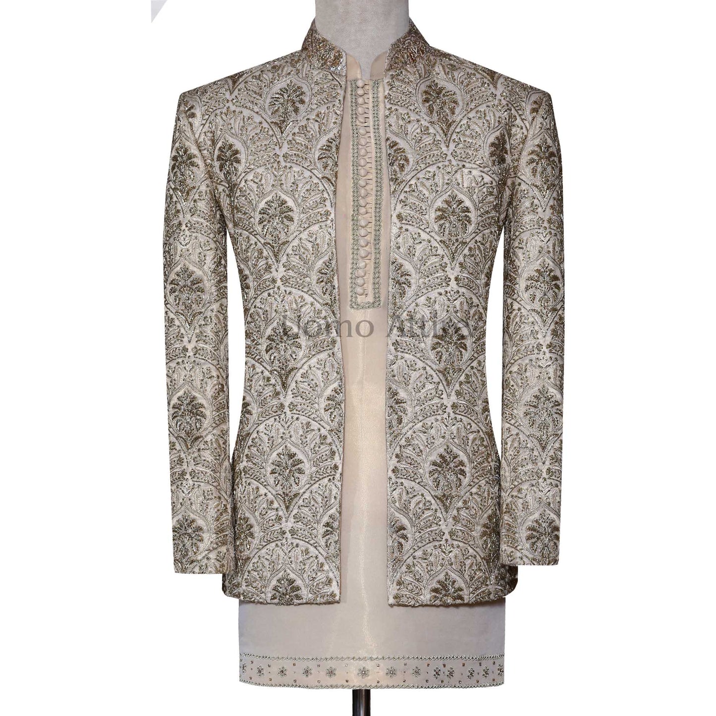 Golden Fully Embellished Prince Coat for Groom in USA