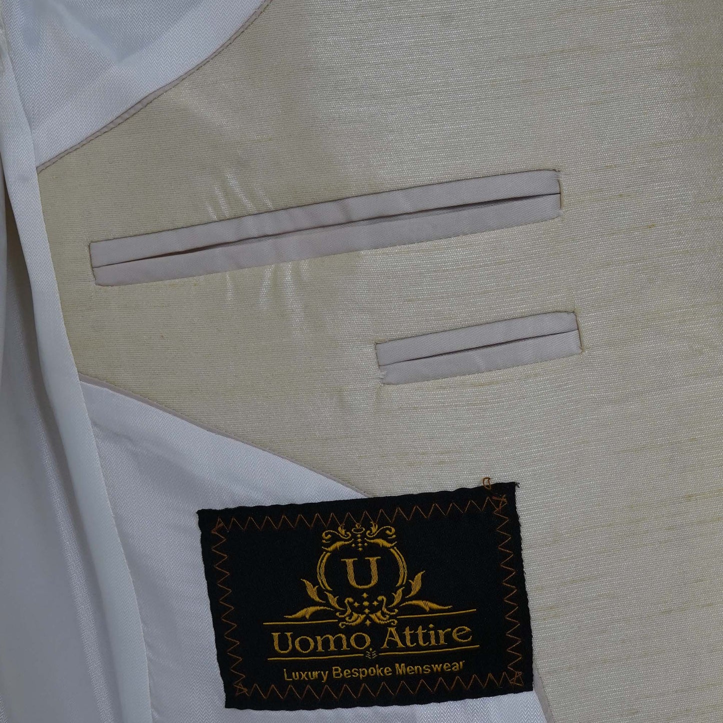 Ivory Color Prince Coat inside Linning Fashion