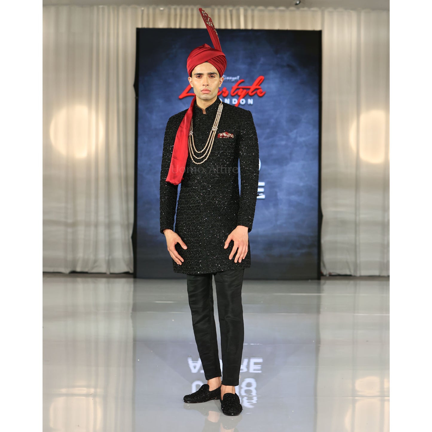 Jet Black Designer Sherwani Pakcage for Groom  Buy Online in USA and UK