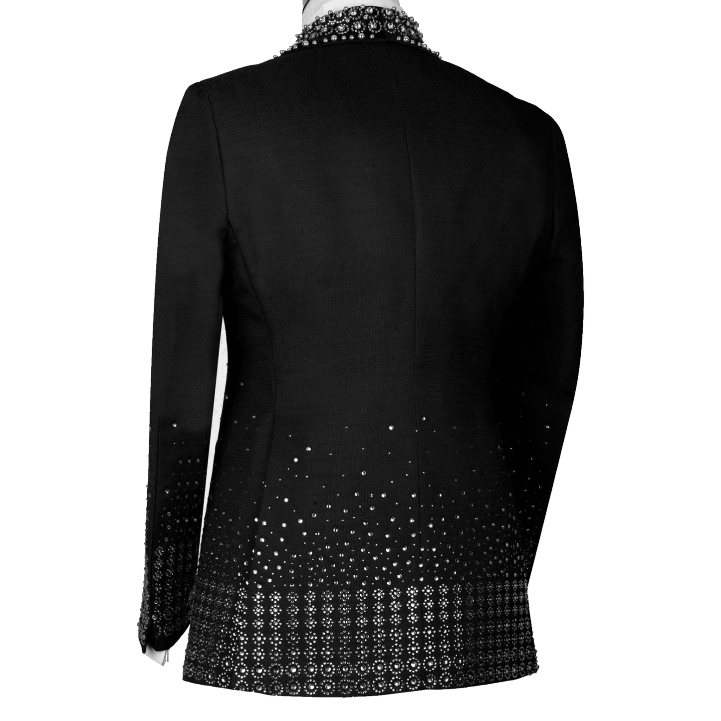 Luxury Designer Black Wedding Tuxedo For Groom Back Side