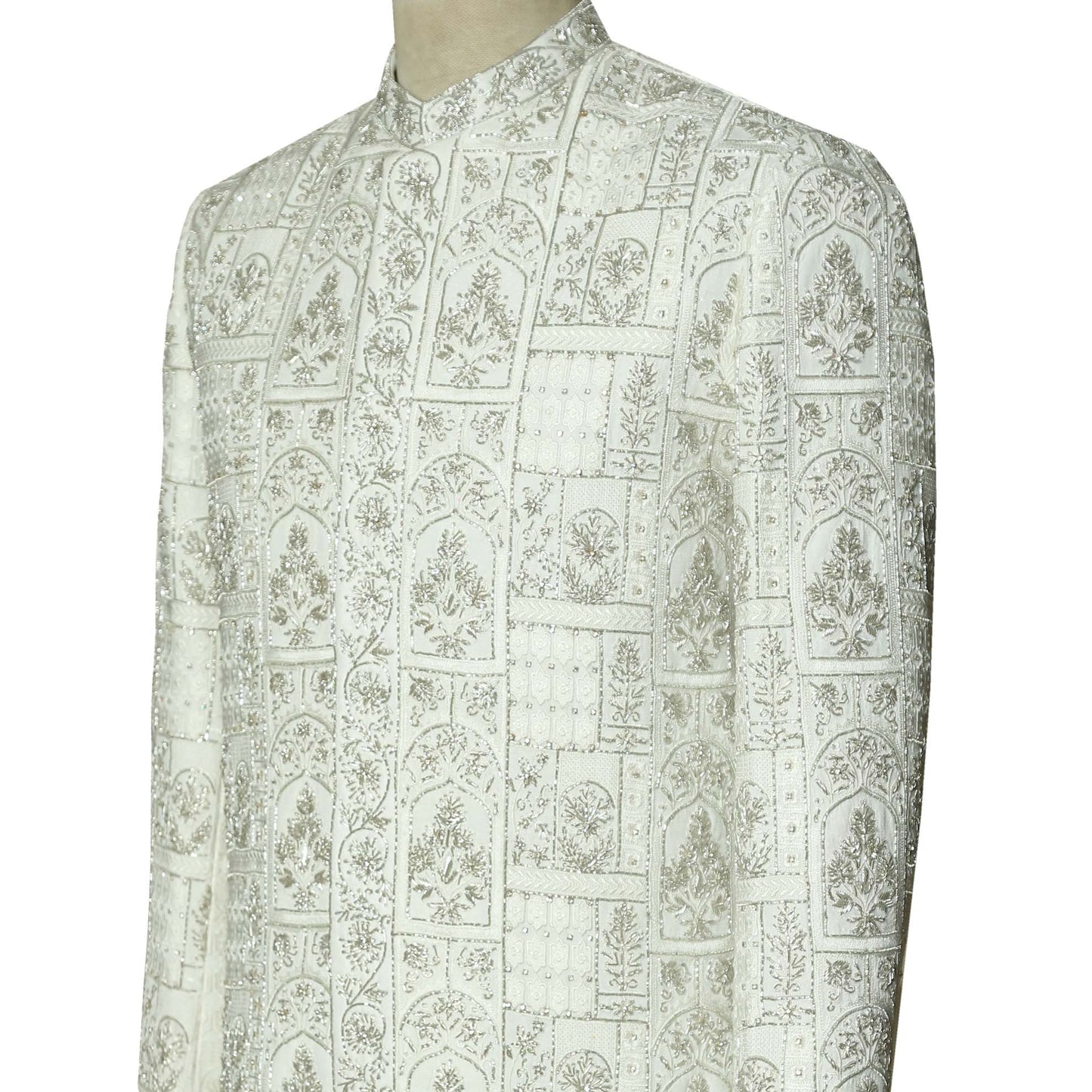Luxury Men's White Sherwani for Groom | Groom Sherwani