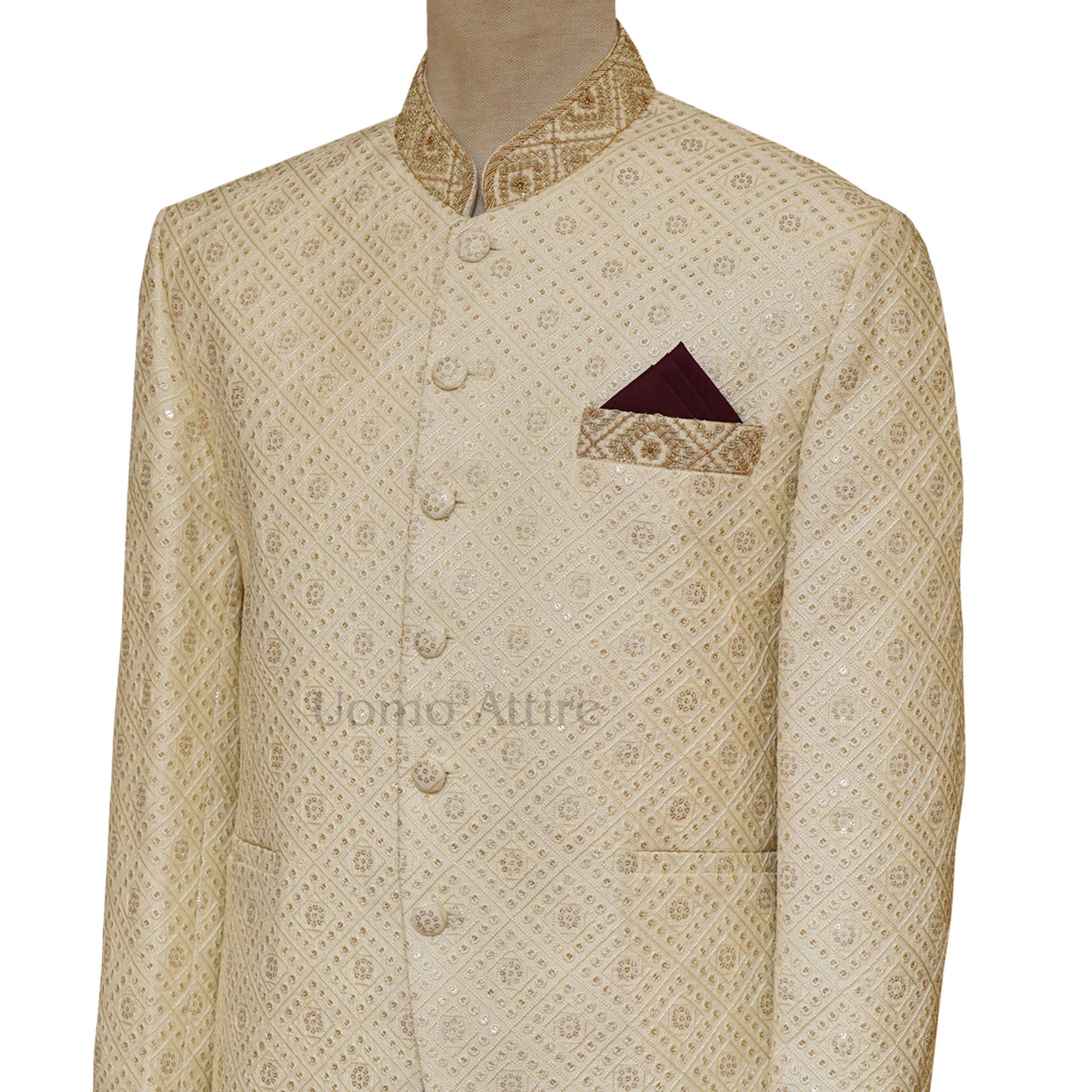 Luxury Off White Prince Coat Pakistan for Men in USA