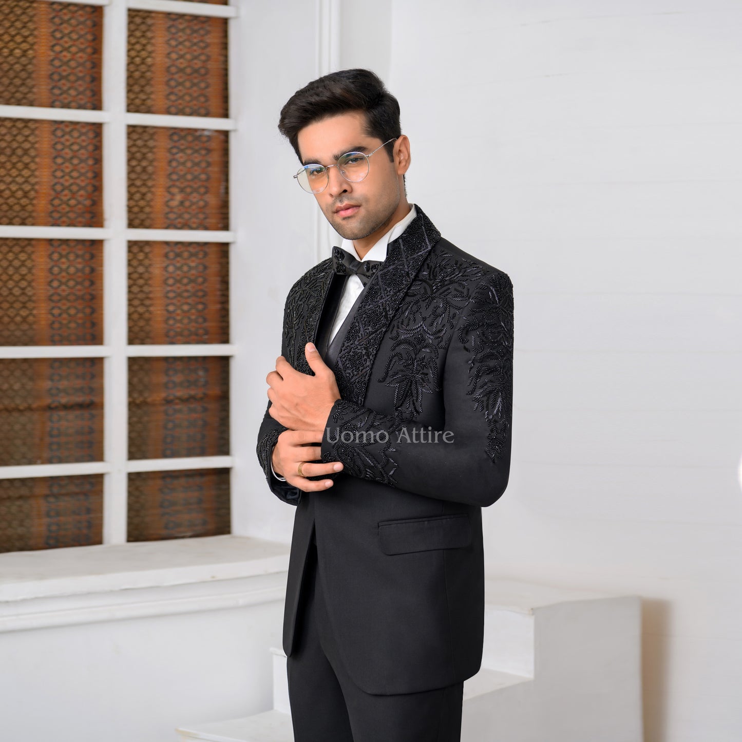 Luxury_Black_Embellished_Tuxedo_for_groom