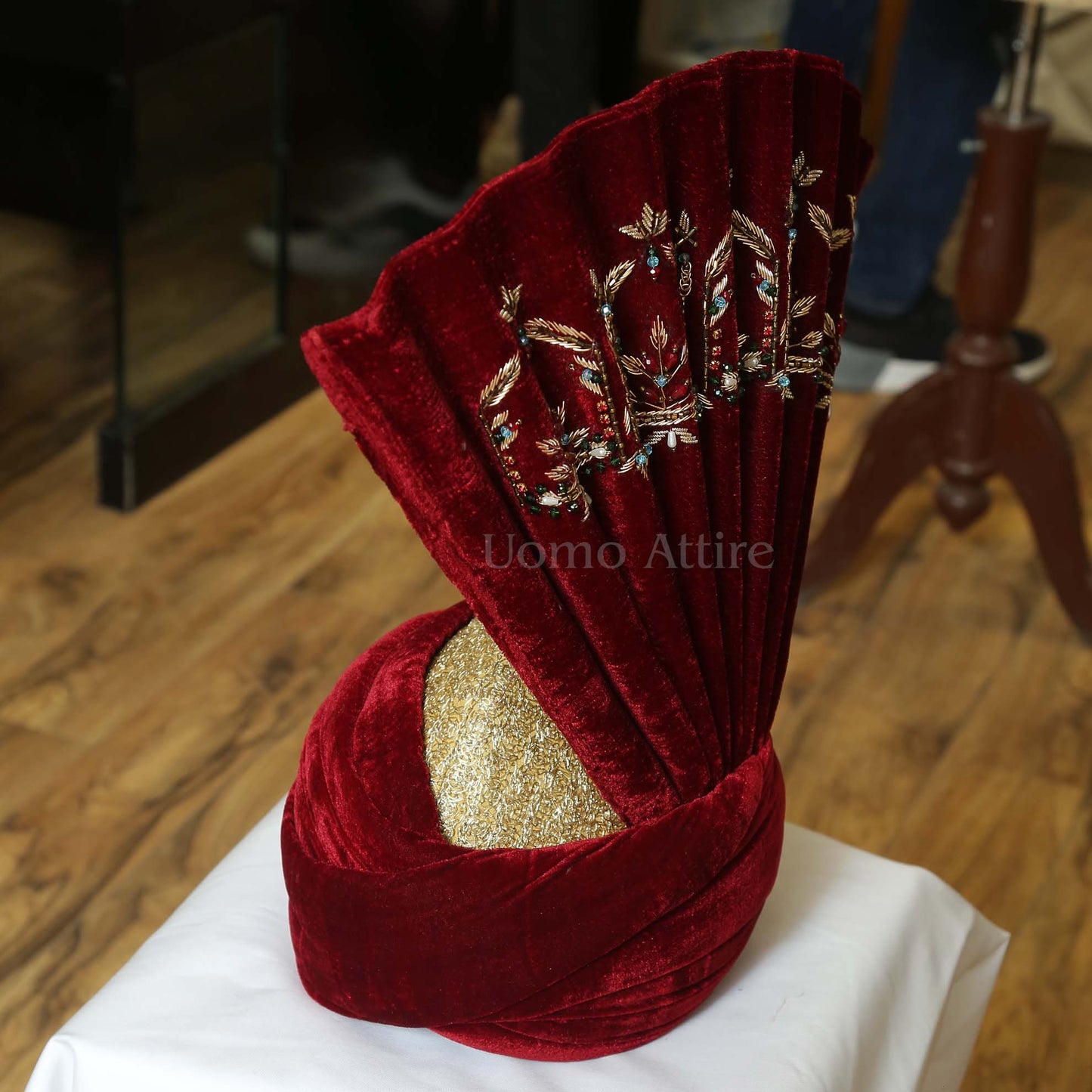 Maroon Turban for Groom