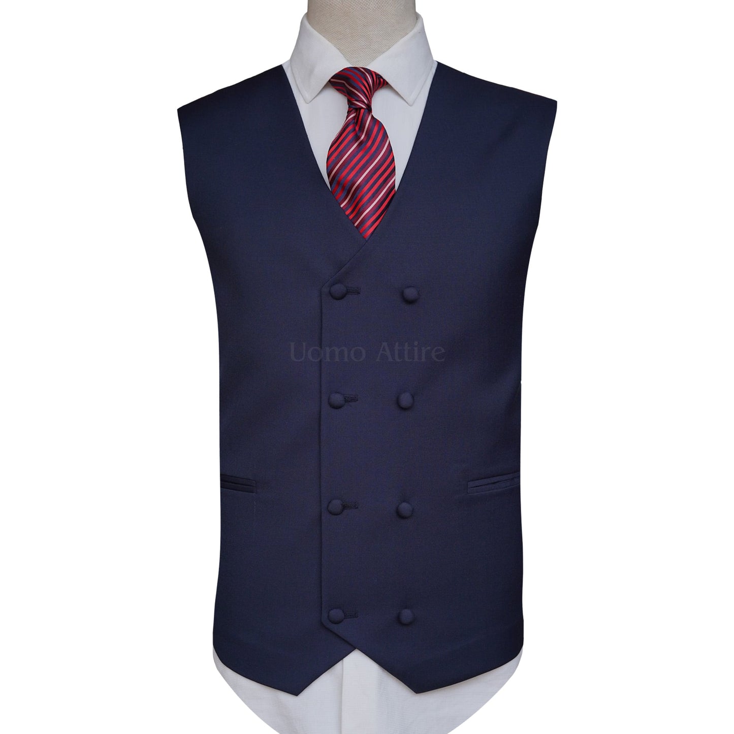 Premium Quality Bespoke Italian Midnight Blue Suits For Men | Blue 3 Piece Suit