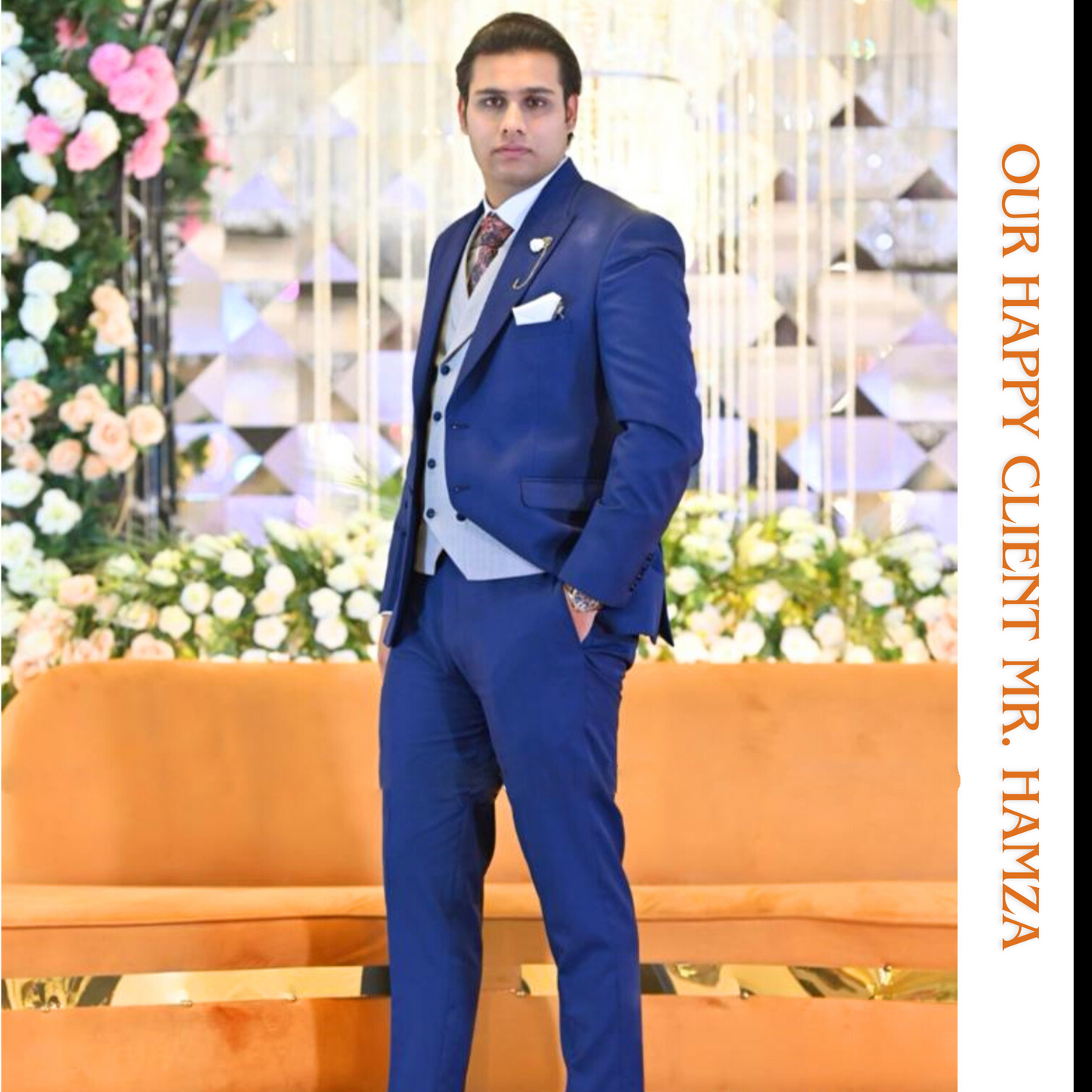 Blue 3 Piece Suit Mr. Hamza