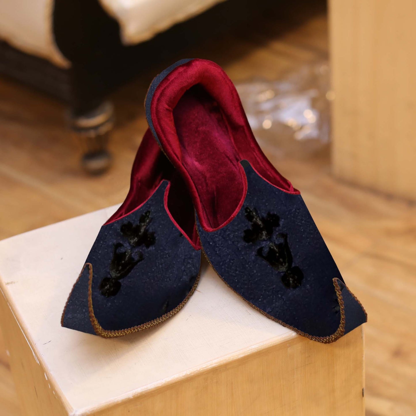 Navy Blue Shoes for Sherwani