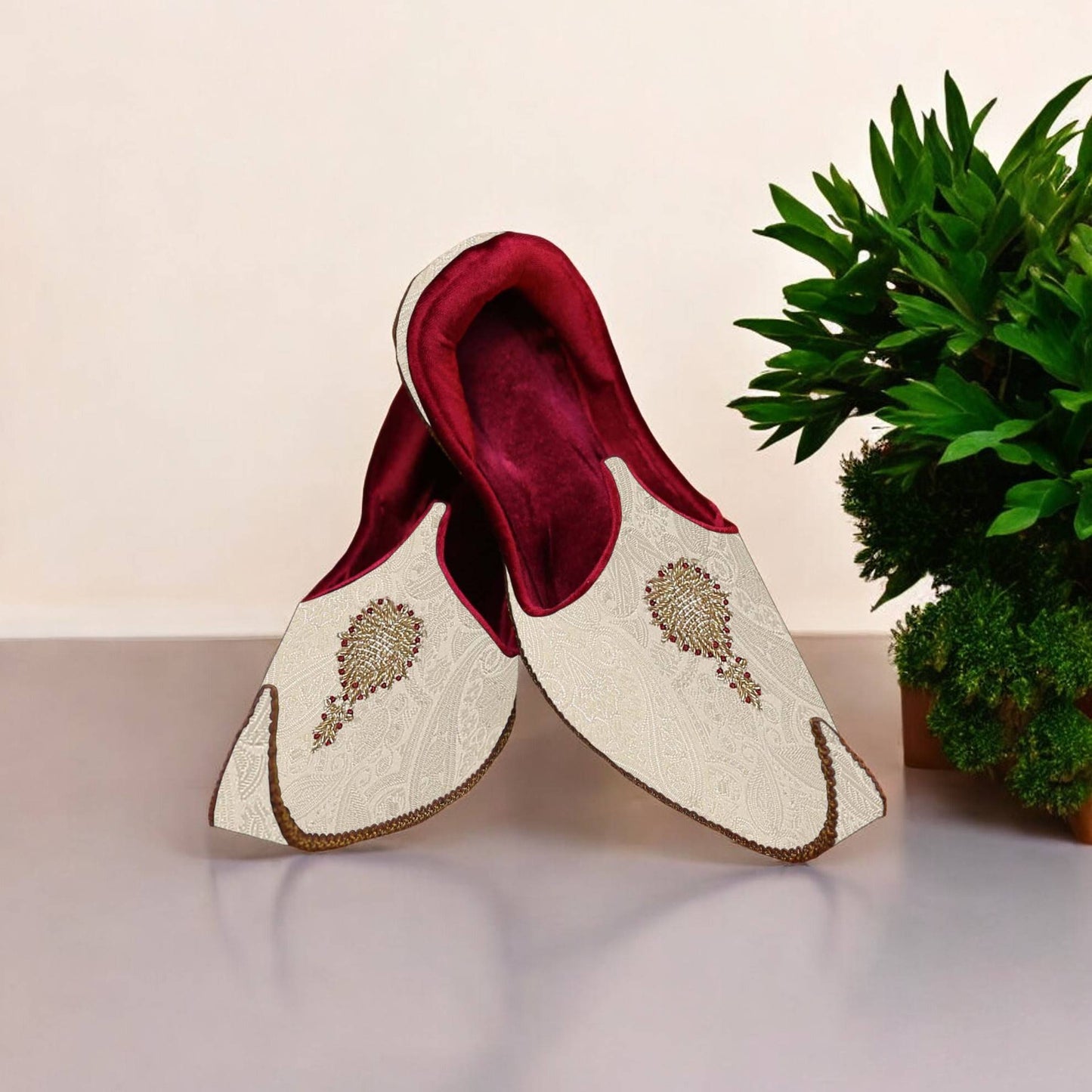 Off-White Khussa for Groom