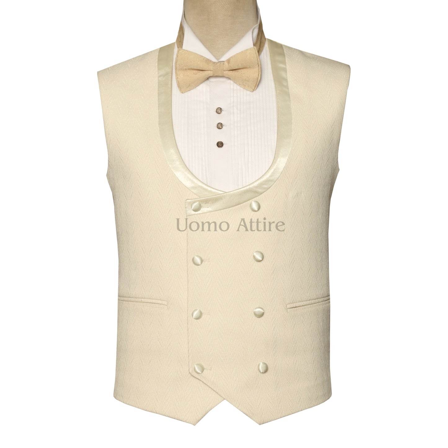 Off White Waistcoat for Groom