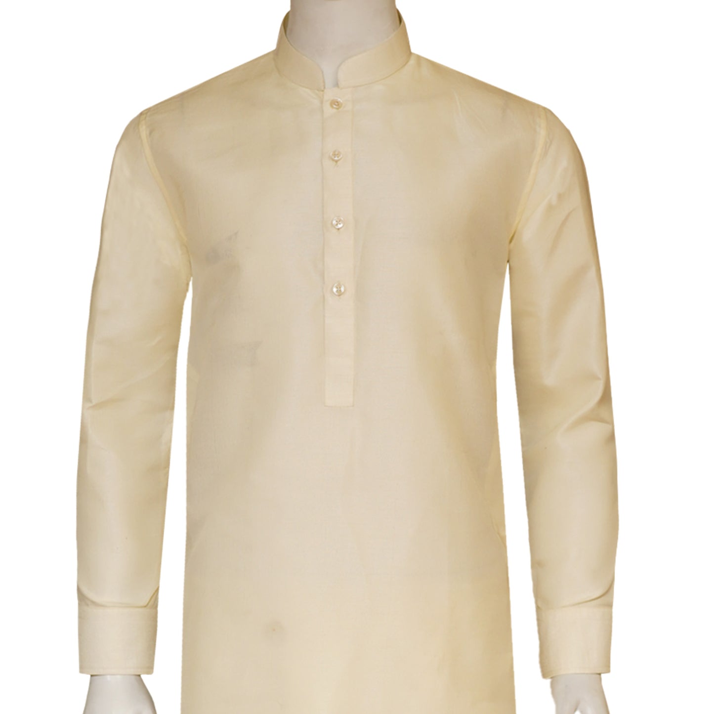 Men's Imported Jamawar Rao Silk Fabric Off White Kurta Pajama