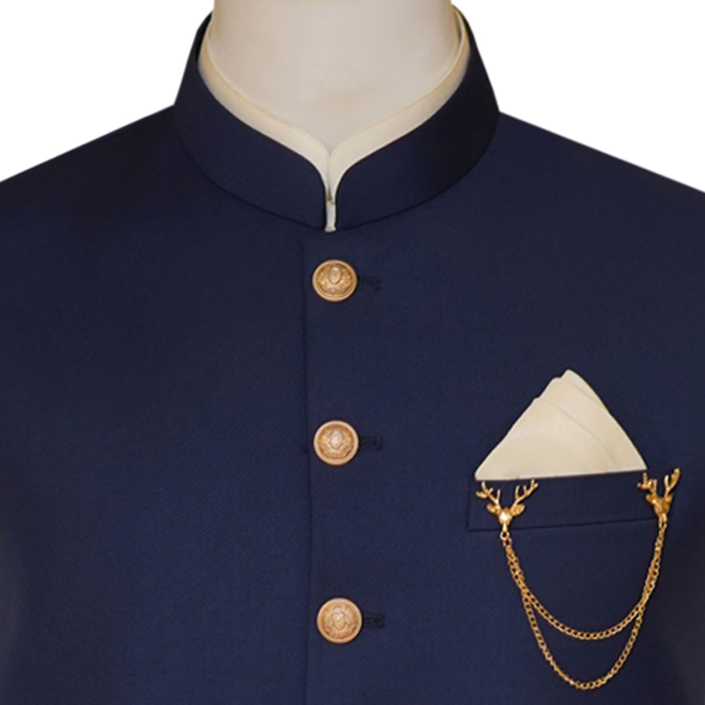 President blue color waistcoat for men 4, blue waistcoat for men