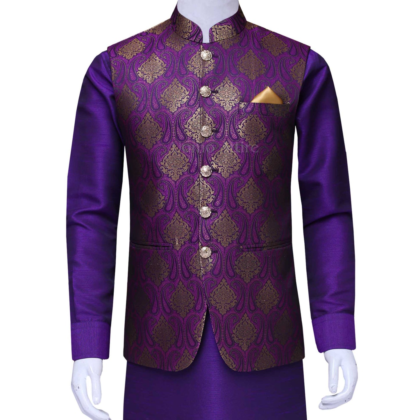 Pure imported jamawar waistcoat for mehndi