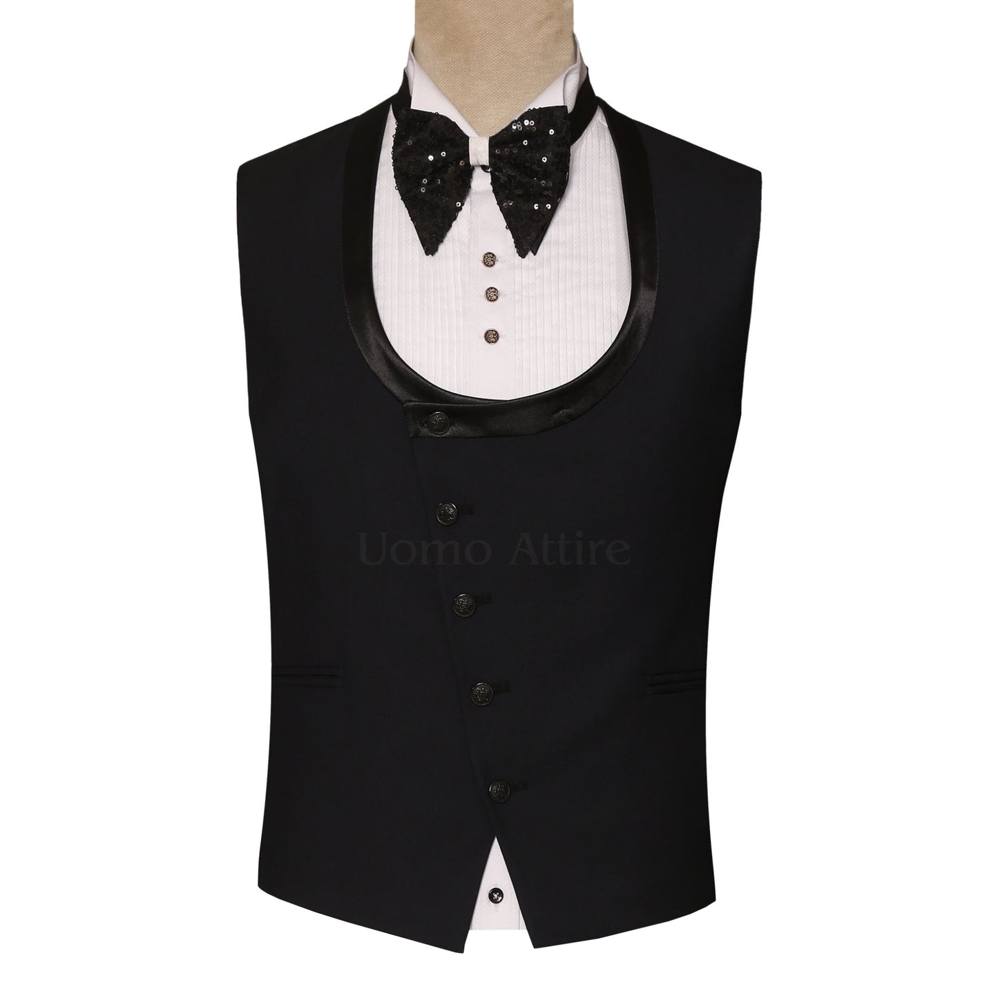Single Breasted Italian Cut Vest for Men