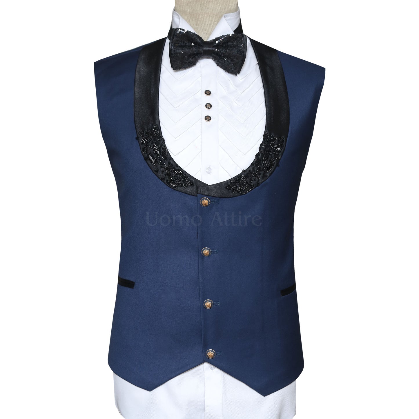 Navy Single Brested Vest in NYC