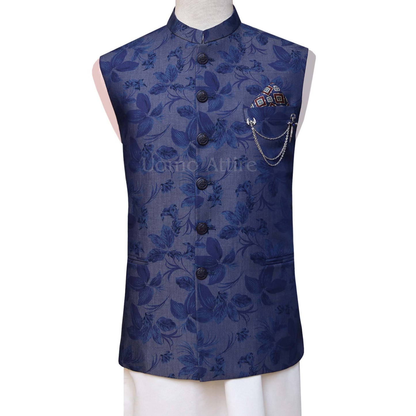 Single ply printed cotton customized waistcoat