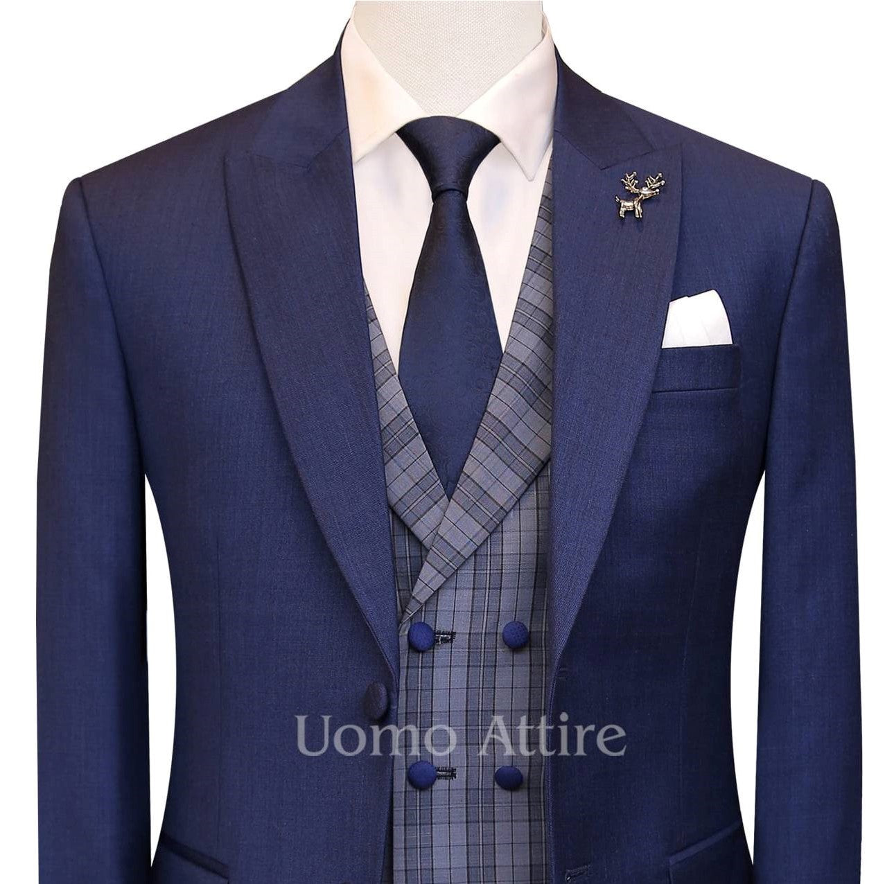 Tropical four season light weight three piece suit for men 3