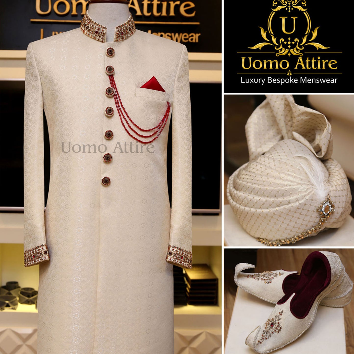 Pacchetto sherwani impreziosito per il tuo giorno speciale