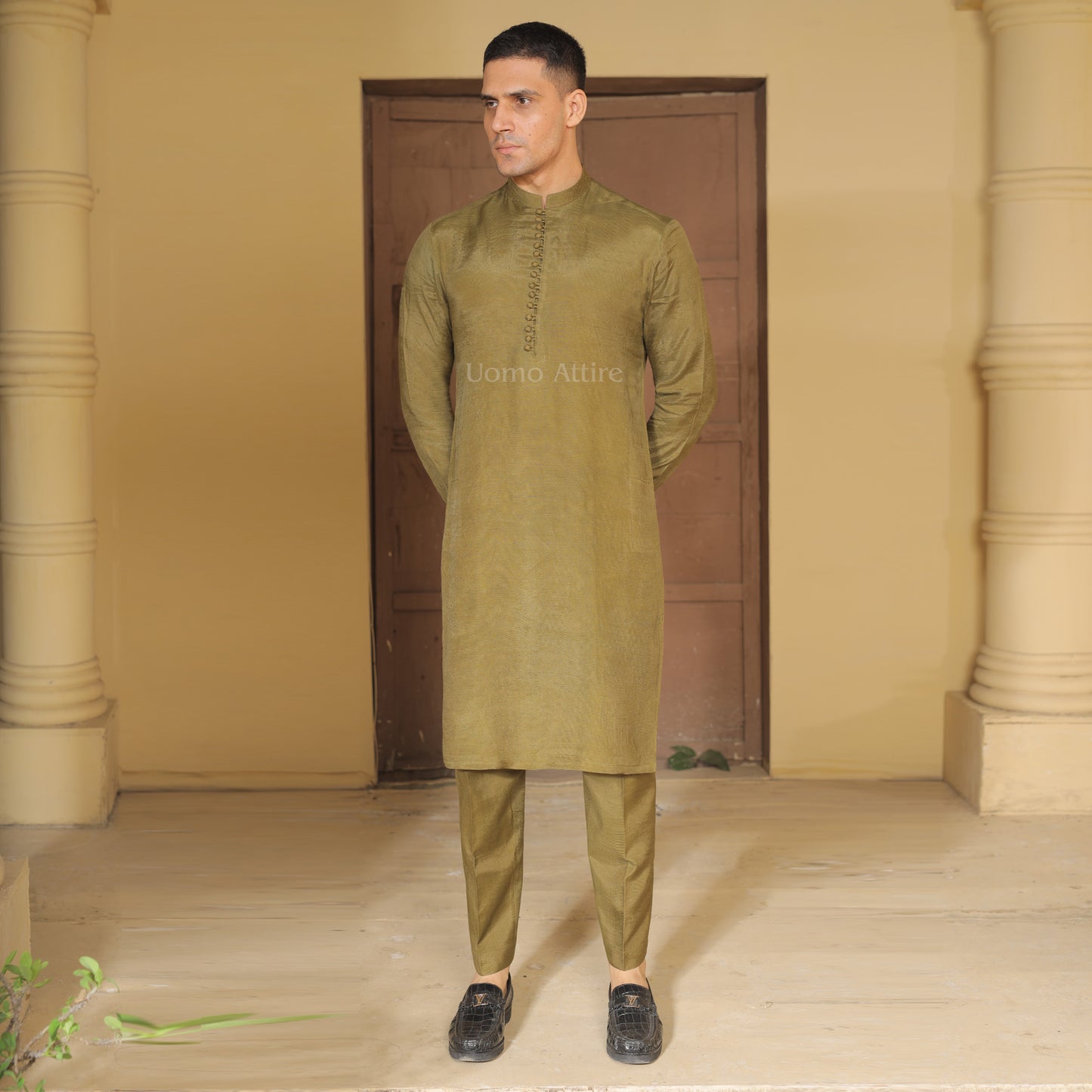 Luxurious Raw Silk Kurta and Pajama for Groom
