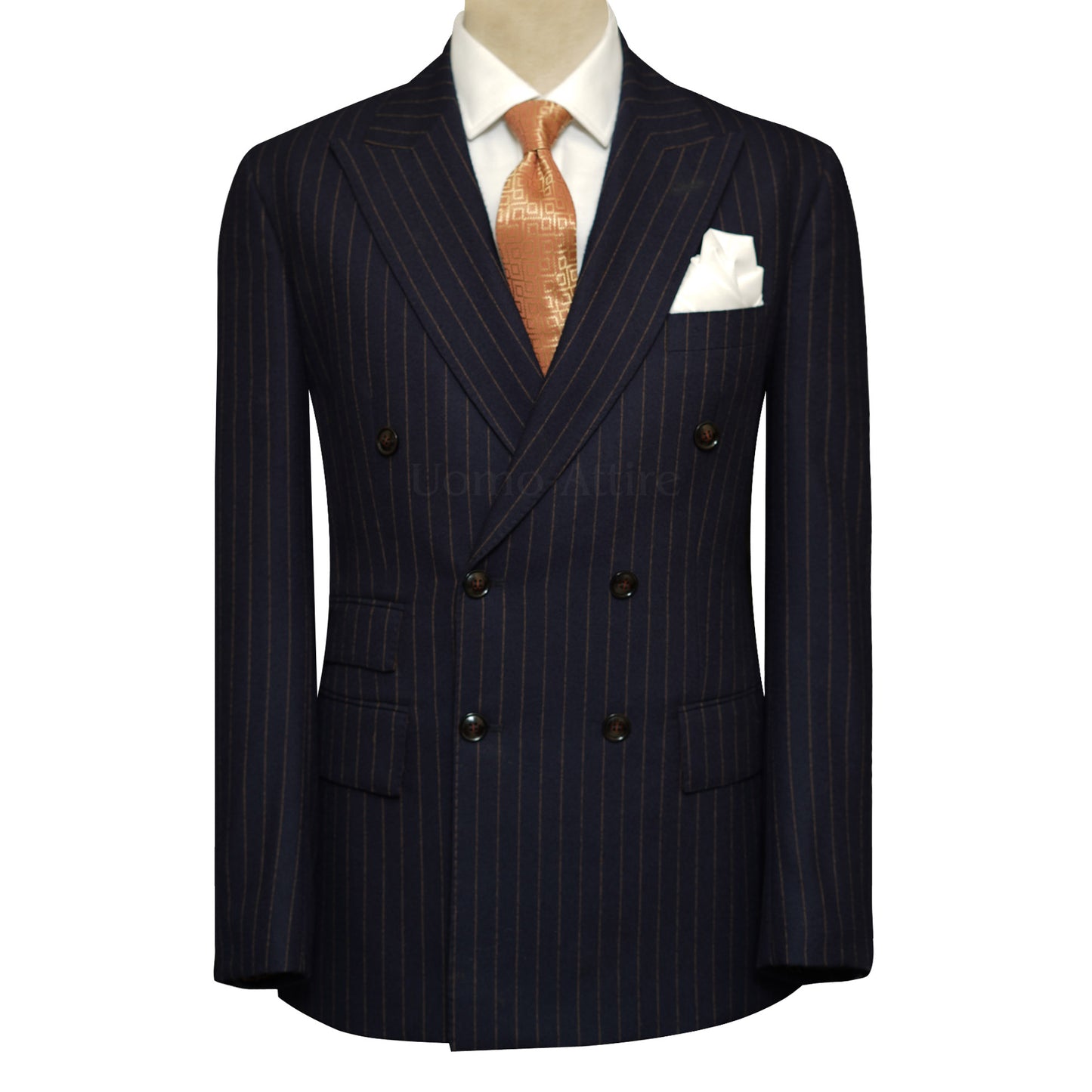 Elevate your look with our blue pinstripe 2 piece suit for men