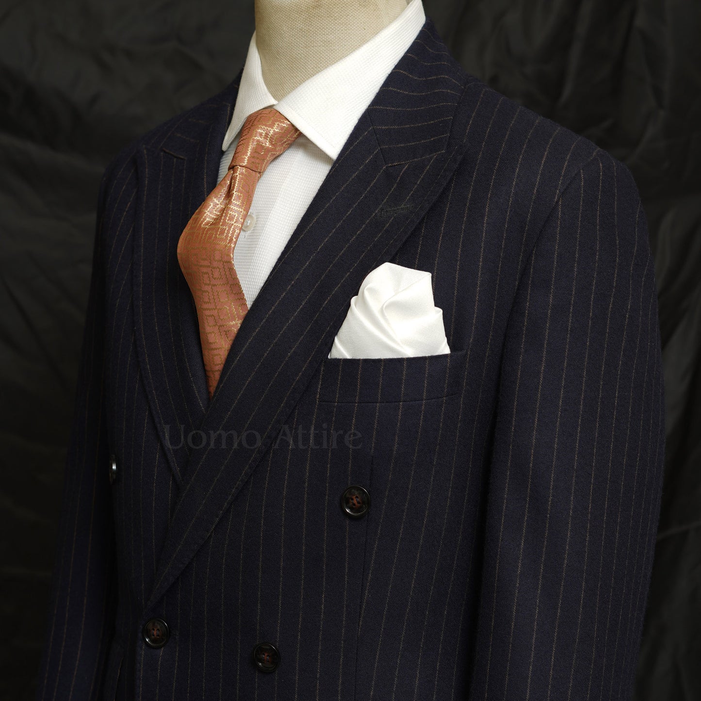 Elevate your look with our blue pinstripe 2 piece suit for men