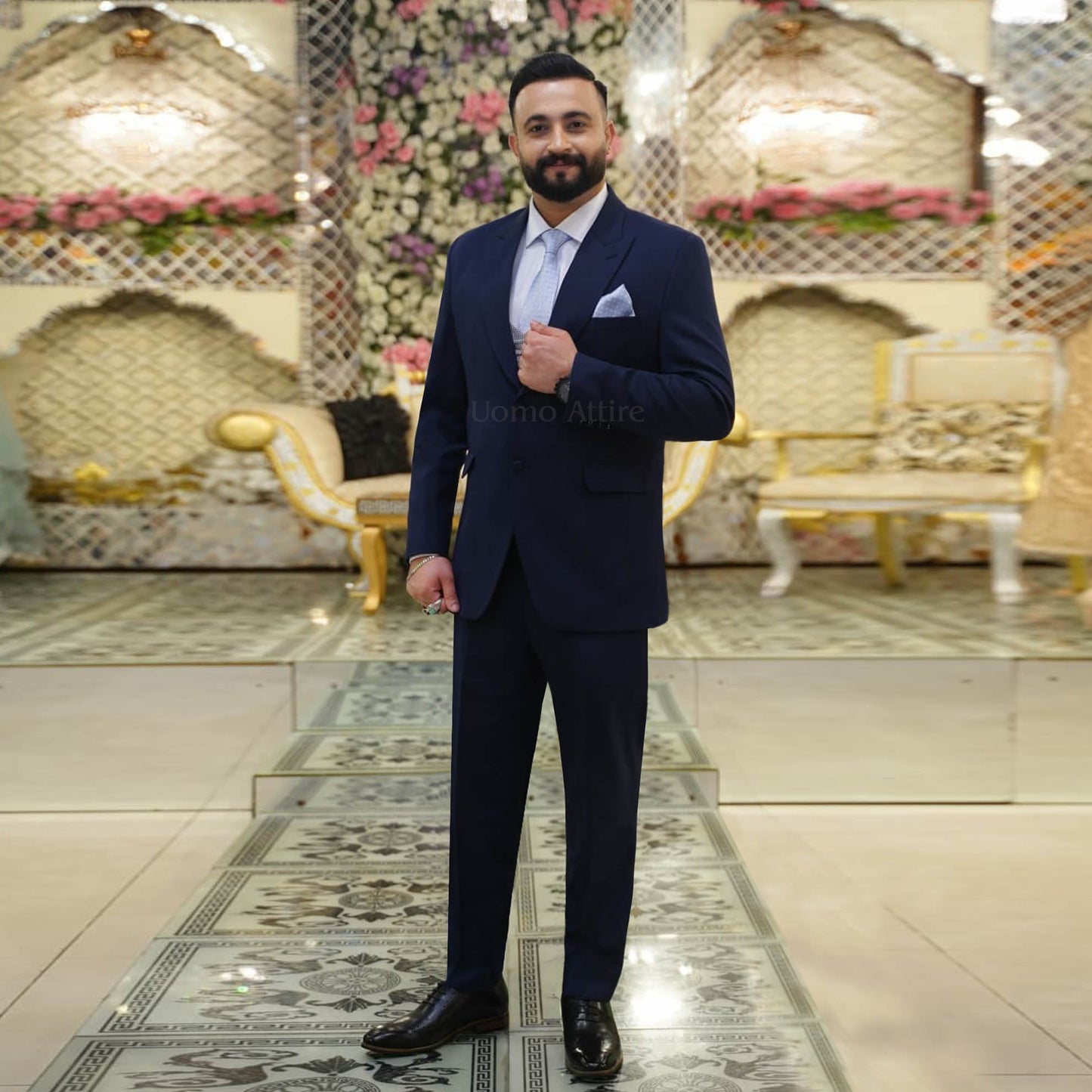 Exquisite Luxury Italian Wool 3-Piece Suit For Men's