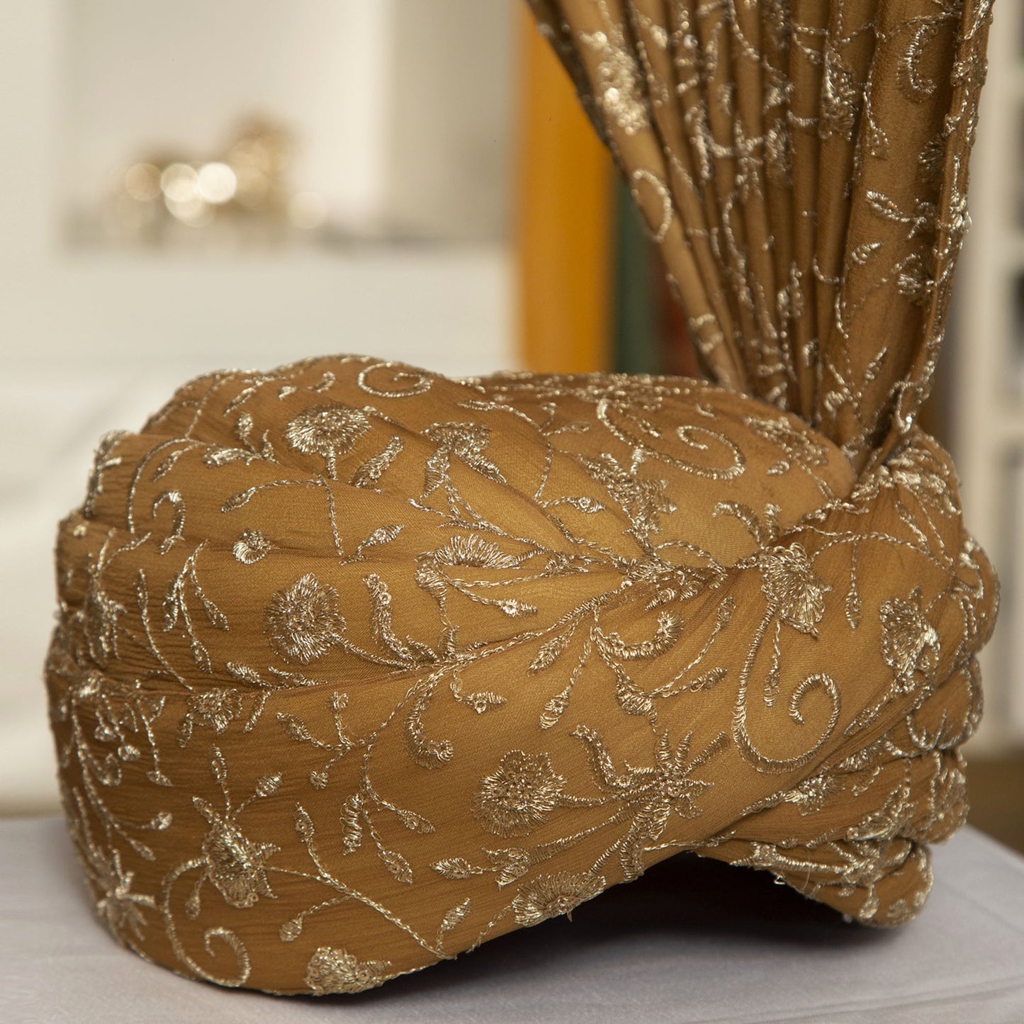 Fully Embroidered Wedding Turban for Groom