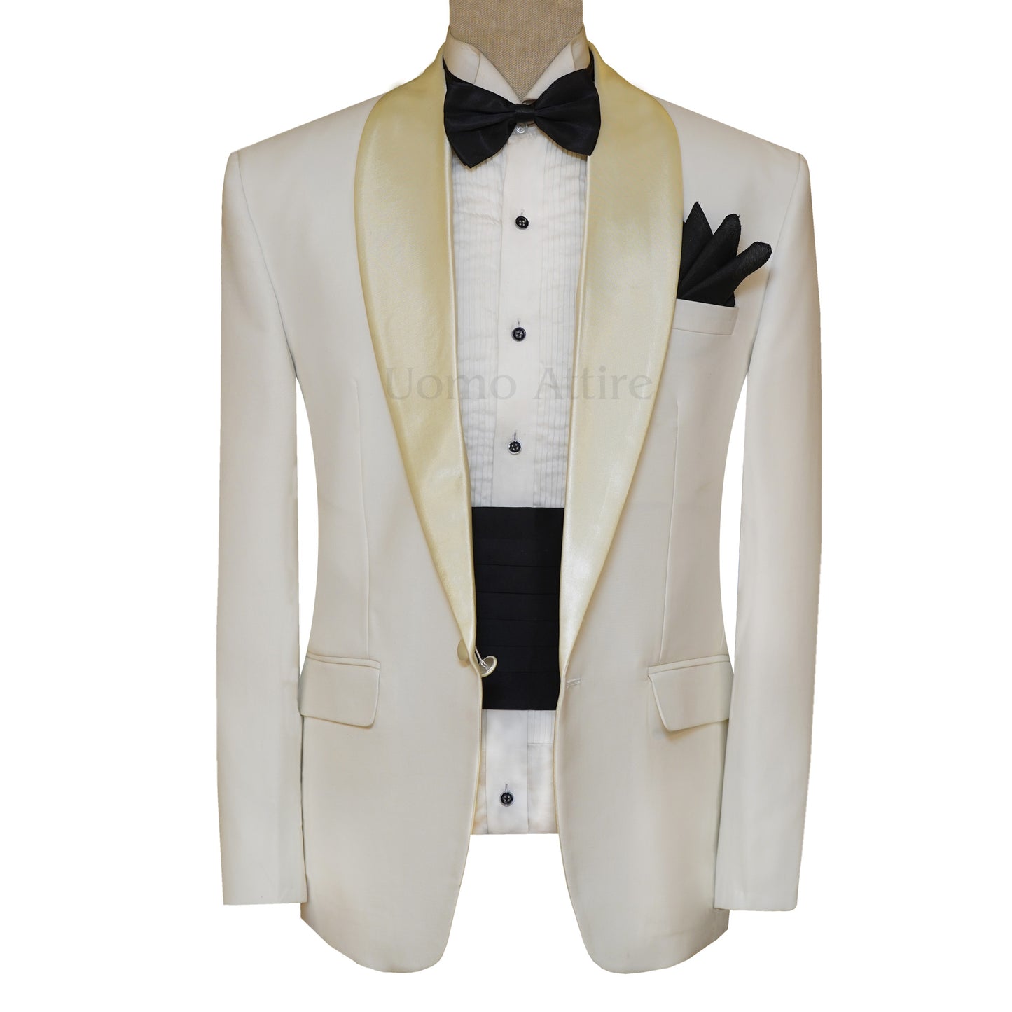 Wilvorst Dinner White Wedding Tuxedo Suit for Men