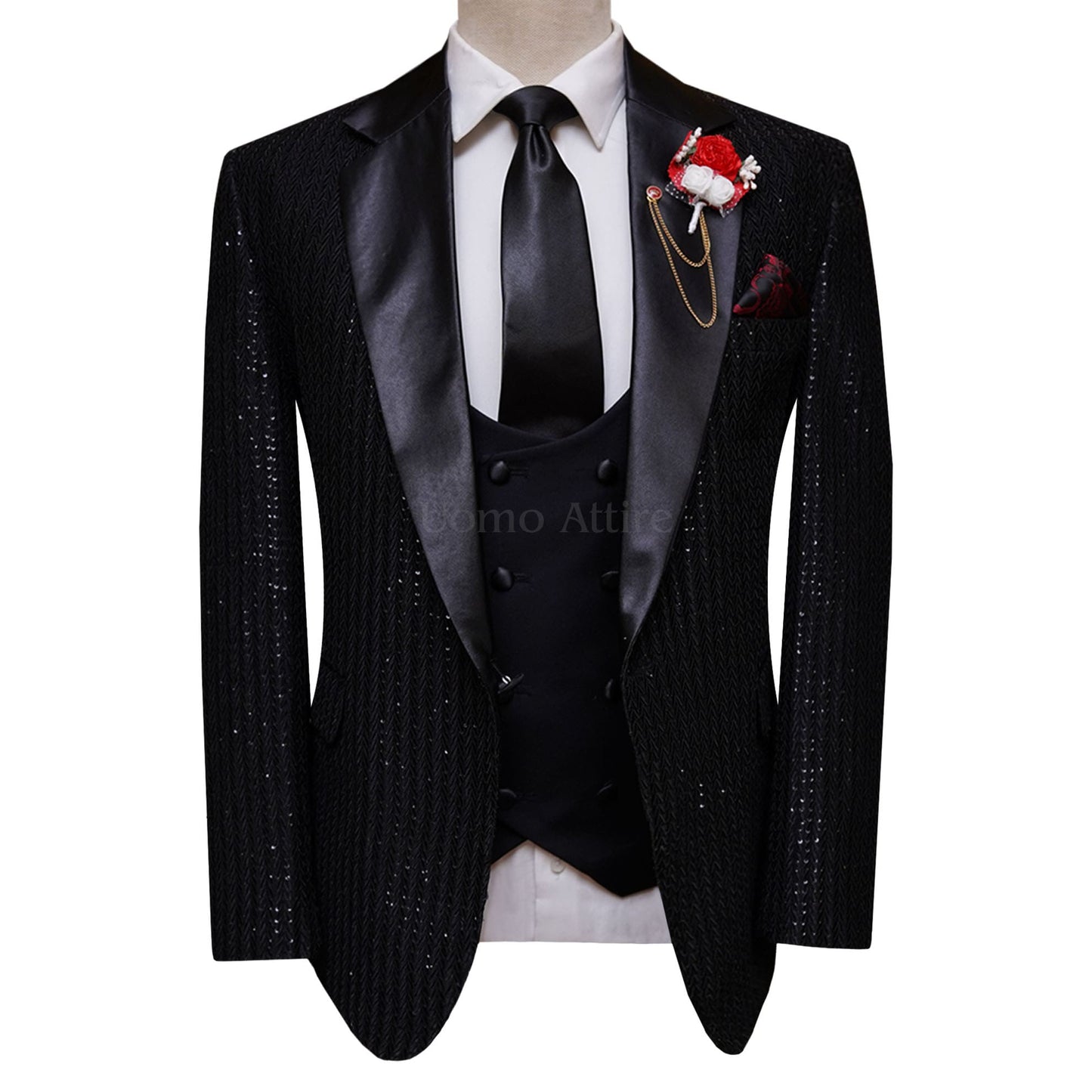 Black Wedding Tuxedo Suit for Groom | Groom Tuxedo Suit