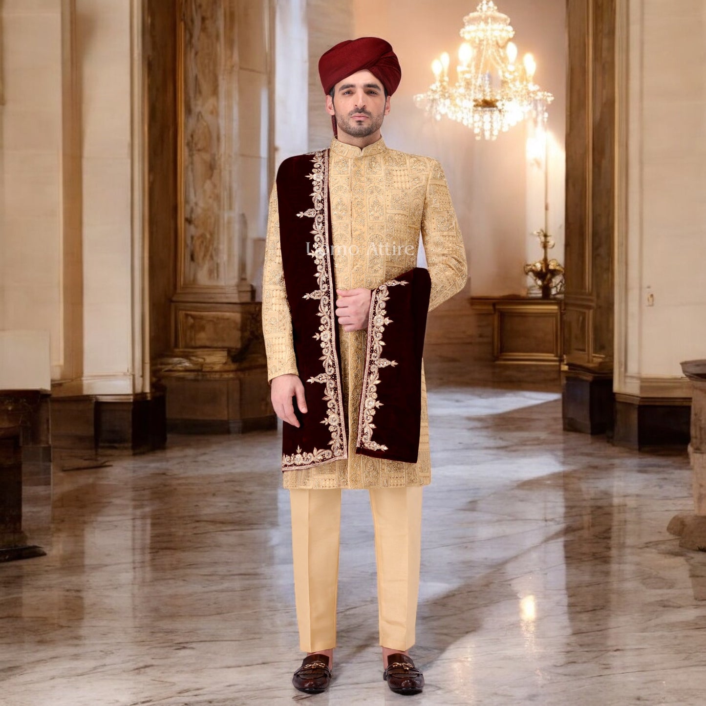golden-sherwani-for-groom