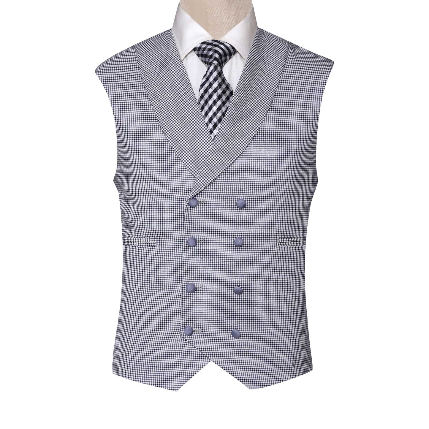 mini checked waistcoat