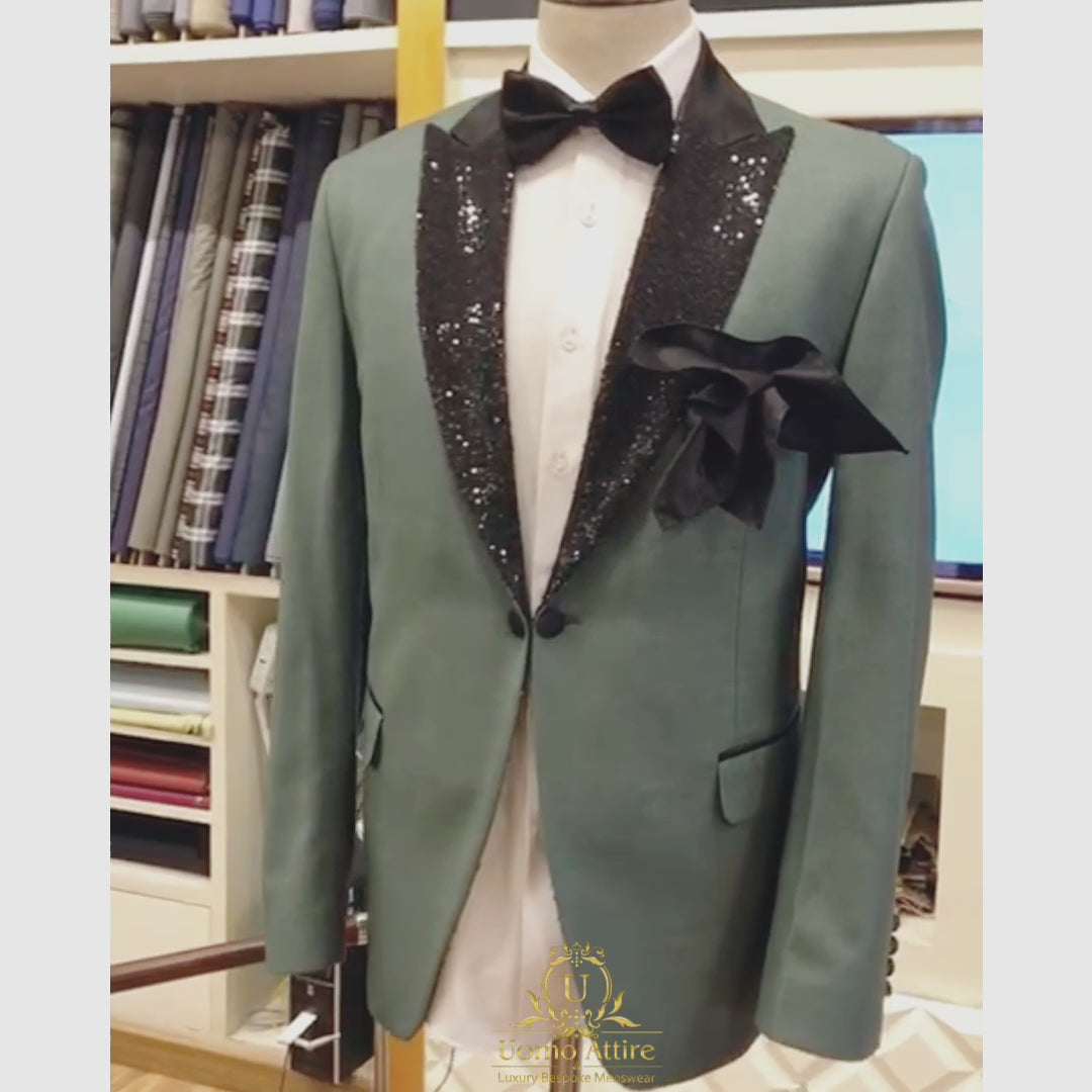 Load and play video in Gallery viewer, Custom made tuxedo 2 piece suit for men, tuxedo suit, tuxedo 2 piece suit