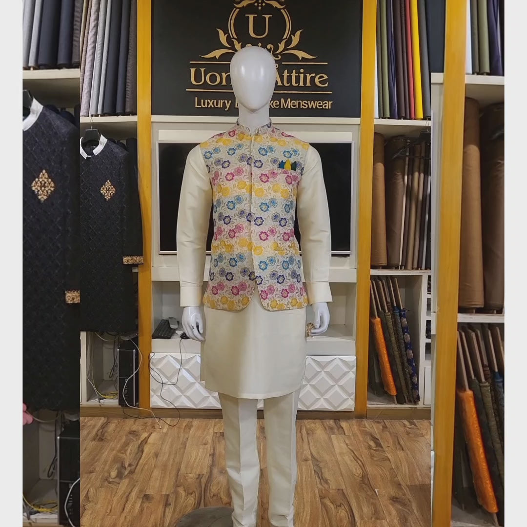 Carica e riproduci video nel visualizzatore Galleria, Gilet mehndi personalizzato multi colori